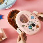 Cartoon Astronaut Lunch Box for Kids Leakproof Food Grade Microwave Safe Students Bento Food Container - Image 3