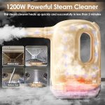Bwaliffury Steam Cleaner, 1200 W Multi-Purpose Portable Steam Cleaner, Steam Cleaner, Hand Steam Cleaner, with 8 Accessories, 300 ml Tank, for Sofa, Kitchen, Floor, Bathroom - Image 8