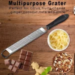 Cheese Grater Ginger Grater & Lemon Zester Stainless Steel Razor - Image 4