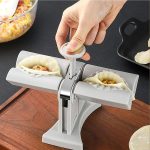 Home Dumpling Maker Press Type Automatic Dumpling Machine Small Pierogi Mold Simple to Use Easy to Clean, for Chinese Dumplings Ravioli Pies Dough Pastries Pierogi, Can Make Two at Once