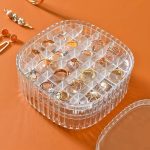 Acrylic Jewelry Organizer Box, Stackable 2-Layers Clear Jewelry Box with Lid - Image 5