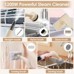 Bwaliffury Steam Cleaner, 1200 W Multi-Purpose Portable Steam Cleaner, Steam Cleaner, Hand Steam Cleaner, with 8 Accessories, 300 ml Tank, for Sofa, Kitchen, Floor, Bathroom - Image 6