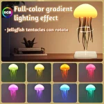 Cute Jellyfish Night Light RGB Gradient Bedside Lamp Voice Control Rechargeable - Image 7