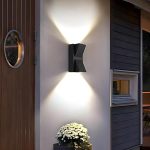 Modern Up and Down Wall Light – Warm LED Glow, IP65 Waterproof for Garden & Patio Walls