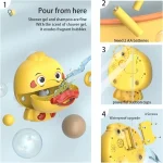 Yellow Duck Bath Toy Bubble Maker - Image 4
