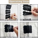 Chalkboard Labels, Fashion clubs Reusable Blackboard Stickers for the Kitchen, Pantry, Mason Jars, Wine Glasses 36PCS - Image 4