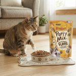 Purina Friskies Natural Cat Treats, Party Mix Natural Yums With Real Chicken & Vitamins, Minerals & Nutrients - (Pack of 6) 6 oz. Pouches
