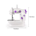 Mini Sewing Machine,Portable Sewing Machine with Dual Speed Double Thread Purple - Image 9