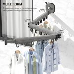 Clothes Drying Rack, Aluminum Alloy Folding Drying Rack, Wall-mounted Collapsible Drying Rack, Space Saver Clothes dryer - Image 2