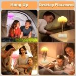 Cute Jellyfish Night Light RGB Gradient Bedside Lamp Voice Control Rechargeable - Image 9