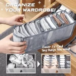 3 Pcs Underwear Organizer Set Foldable Closet Storage Boxes Drawer Organizer for Underware,Bra,Socks - Image 8