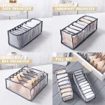 3 Pcs Underwear Organizer Set Foldable Closet Storage Boxes Drawer Organizer for Underware,Bra,Socks - Image 10
