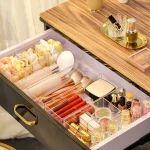 Clear Acrylic Makeup Storage Box Cosmetic Lipstick Finishing Grid Box Desktop Drawer Storage Compartment - Image 3