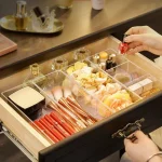 Clear Acrylic Makeup Storage Box Cosmetic Lipstick Finishing Grid Box Desktop Drawer Storage Compartment - Image 4