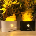 Aromatherapy Flame Light Quiet Mist Humidifiers Aroma Air Diffusers with Auto Shut-Off Protection Mini Flame Light Humidifier Atomization Auto Shut Off - Image 9