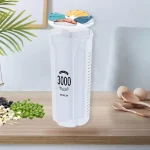 Clear Airtight Cereal Storage Food Container with Lids for Sesame Flour Dry Food 3000ml