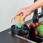 Cup Washer For Sink Glass Rinser For Kitchen Sink With 360 Rotating