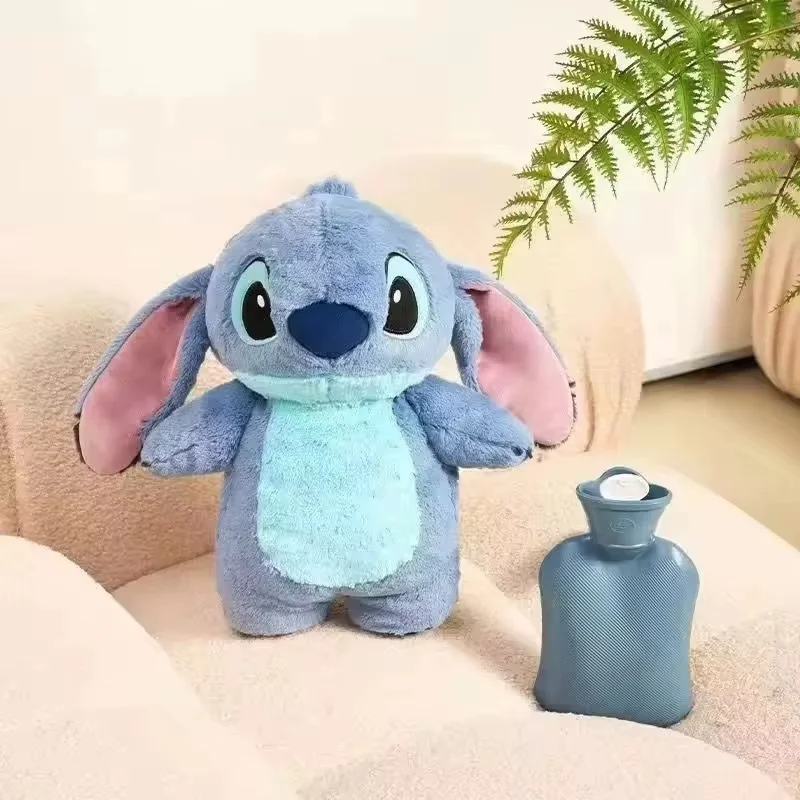 S30540aa8fc024a05a081d64db9e0c253F Fluffy Stitch Hot Water Bottle 28*27CM 500ML - Image 1