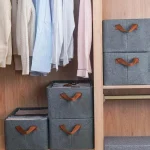 Cationic Steel Frame Storage Box Foldable Portable Cloth Clothes Organizer Basket 46x28x20 cm - Image 3
