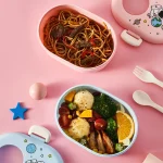 Cartoon Astronaut Lunch Box for Kids Leakproof Food Grade Microwave Safe Students Bento Food Container - Image 5
