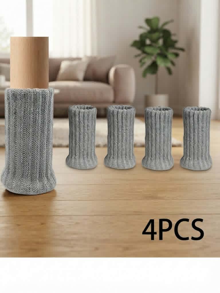 download 4pcs Protect Your Floors & Furniture With These Knitted Table Leg Socks - Image 1