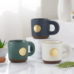 Creative Lines Ceramic Mug with Handle - Image 4