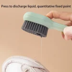 Multi-Function Hydraulic Cleaning Brus with Soap Dish Laundry Brush Scrub Brush with Soap Dispenser for Bathroom, Kitchen, Soft Laundry Clothes and Shoes Scrubbing Brush - Image 8