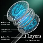 3 In 1 Foldable Electric Mosquito Killer Fly Swatter Trap Usb Rechargeable - Image 7