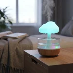 Rain Cloud Air Humidifier Mushroom Waterfall Lamp Water Drip Cloud Diffuser Cute Humidifier Night Light Aromatherapy Essential Oil Diffuse - Image 6