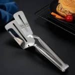 Double-Sided Shovel Clip – Stainless Steel Shovel for Frying Fish Flip Fish Multi-Function Steak Clip Fried Steak Spatula - Image 3