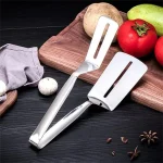 Double-Sided Shovel Clip – Stainless Steel Shovel for Frying Fish Flip Fish Multi-Function Steak Clip Fried Steak Spatula - Image 4
