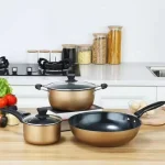 Cook set Induction Bottom Non-Stick Coated Cookware Set 3 pcs