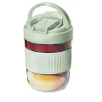 Coffee Cup With Silicone Band And Hanger With Double Drinking Head 600ML - Image 3