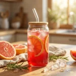 Cans Glass Cola Juice Water Cup With Bamboo Wood Lid and Straw - Image 10