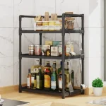 Kitchen Storage Organizer Three-Layer Spice Rack Multi-Functional Storage Rack - Image 2