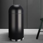Trash Can,Round Barrel Stainless Steel Trash Can,Large Capacity Tall Garbage Can Without Lid for Indoor,Outdoor or Commercial Use Garbage Bin - Image 2