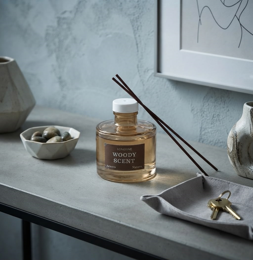 55578a20-06ad-4f56-8197-37459ca7c784 copy Lonefine Woody Scent Reed Diffuser designed for home aromatherapy - Image 1
