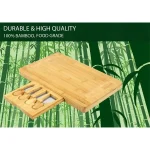 Home Bamboo Rectangular Cheese Wooden Serving Tray - Image 4