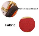 L Shaped Gold Plated Foldable Luggage Cart Trolley with 6" Heavy Gripped Wheels & Red Carpet for Heavy Duty Use (Base Carpet Area: 14" x 20" & Vertical Support Area: 14" x 32" Approx) - Image 3