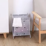 Foldable Laundry Basket, Removable Lined Cloth Bag and Plastic Bracket Storage Basket, Bathroom Large Capacity Durable Waterproof Dirty Clothes Basket - Image 2