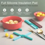 Foldable Trivet for Hot Dishes, Hot Pots and Pans, Non-Slip Trivets for Kitchen Counter, Thick Trivet with Collapsible Cross Design Expandable - Image 2