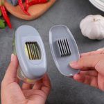 Kitchen Garlic Press and Storage Container Garlic Slicer Manual Crusher Cutter Easy to Clean Garlic Cutter - Image 2