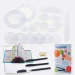22Pcs Geometric Ruler DIY Creative Design Set - Image 4