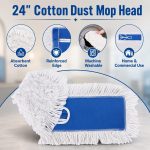 Flat Mop For Floor Cleaning, Floor Dust Mop Floor Sweeper, Reusable Dust Mop Head, Industrial Dry Mop For Factory Household Floor Cleaning - Image 4