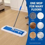 Flat Mop For Floor Cleaning, Floor Dust Mop Floor Sweeper, Reusable Dust Mop Head, Industrial Dry Mop For Factory Household Floor Cleaning - Image 5
