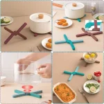 Foldable Trivet for Hot Dishes, Hot Pots and Pans, Non-Slip Trivets for Kitchen Counter, Thick Trivet with Collapsible Cross Design Expandable - Image 10