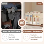 Grey Bed Sheet Organizer with Band - Image 3