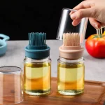 oil storage dispenser bottle jar container with spreading brush - Image 5