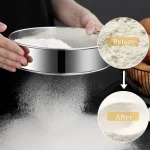 Mesh Stainless Steel Strainers Multi-size Kitchen Food Flour Sieve Powder 6 pcs - Image 7