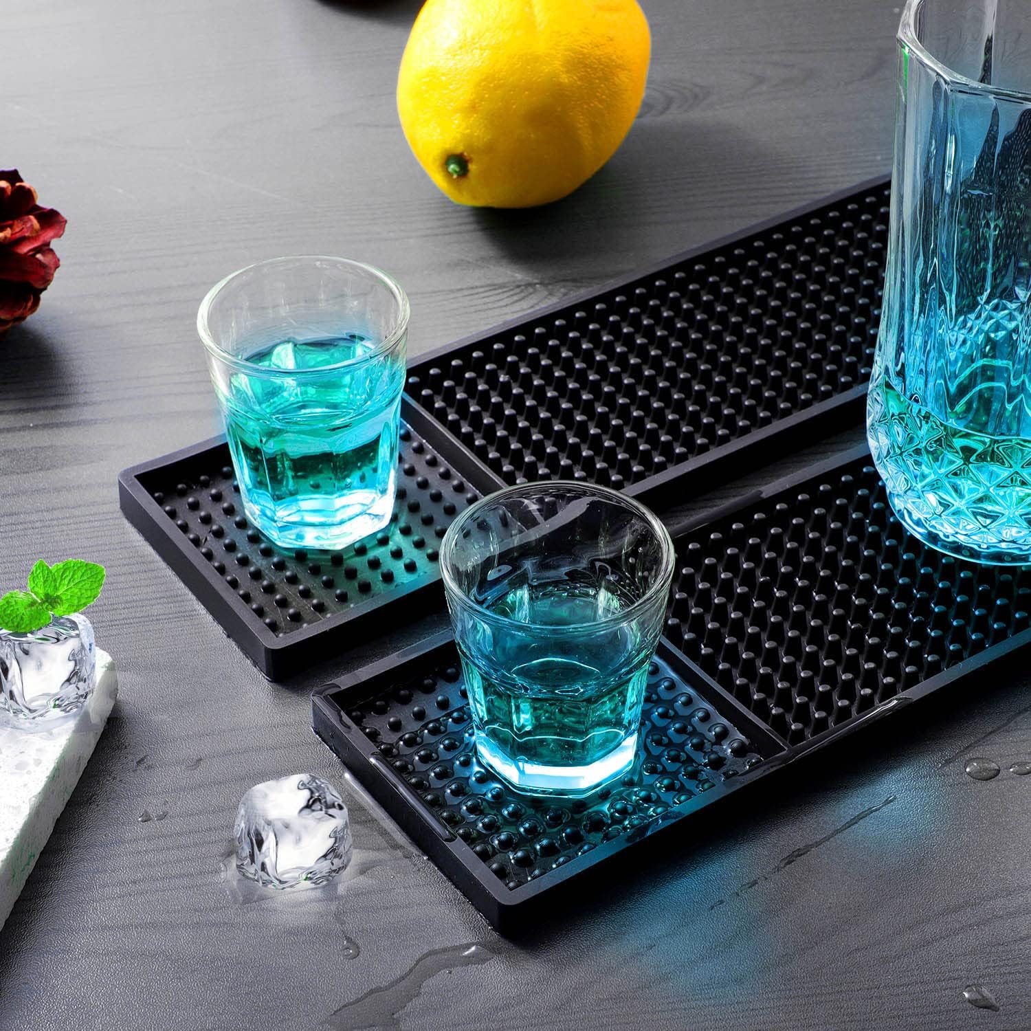 81NBAM3+ebL._AC_SL1500_ Noverlife 2PCS Rubber Bar Mats, Non-Slip Bar Service Spill Mat Bar Table Mat Restaurant Kitchen Counter Bar Pad, Anti-Skid Heat Resistant Barber Station Mat for Hair Salon - Image 1